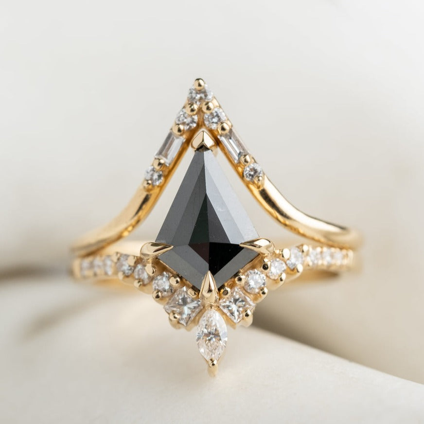 Black kite diamond Engagement Ring